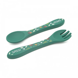 Sassi Silicone Cutlery Set - Crunchy The Fox - BentoBliss 