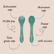 Sassi Silicone Cutlery Set - Crunchy The Fox - BentoBliss 