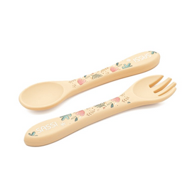 Sassi Silicone Cutlery Set - Gnawy The Sloth - BentoBliss 