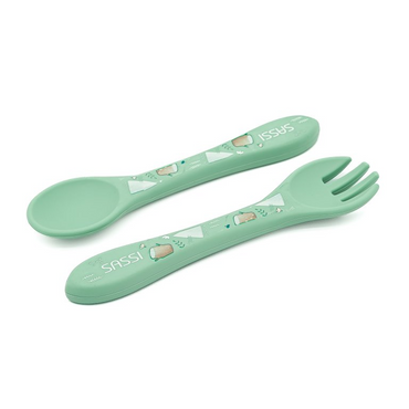 Sassi Silicone Cutlery Set - Munchy the Bear - BentoBliss 