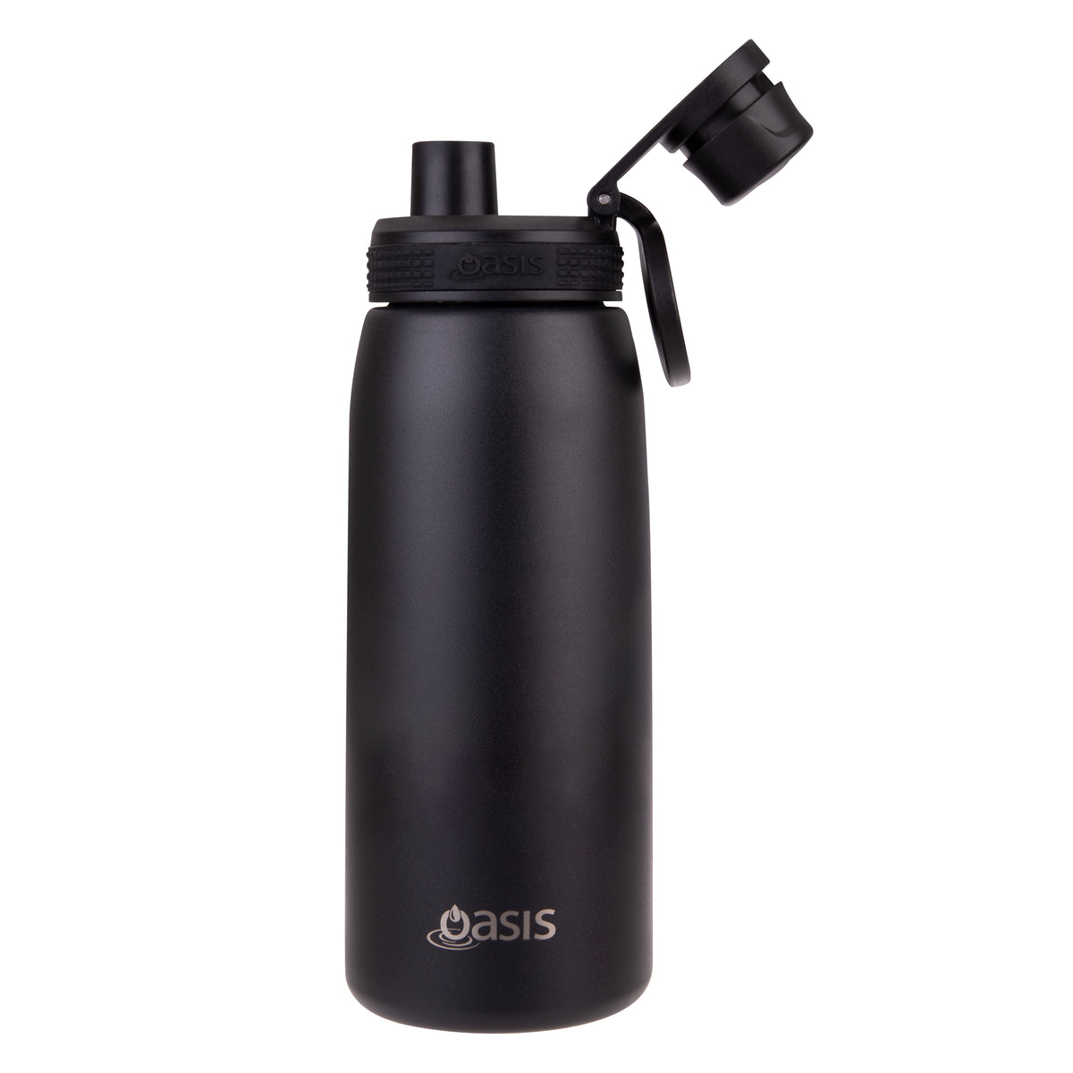 Oasis Insualted Sports Bottle With Screw Cap 780ml - Black - BentoBliss
