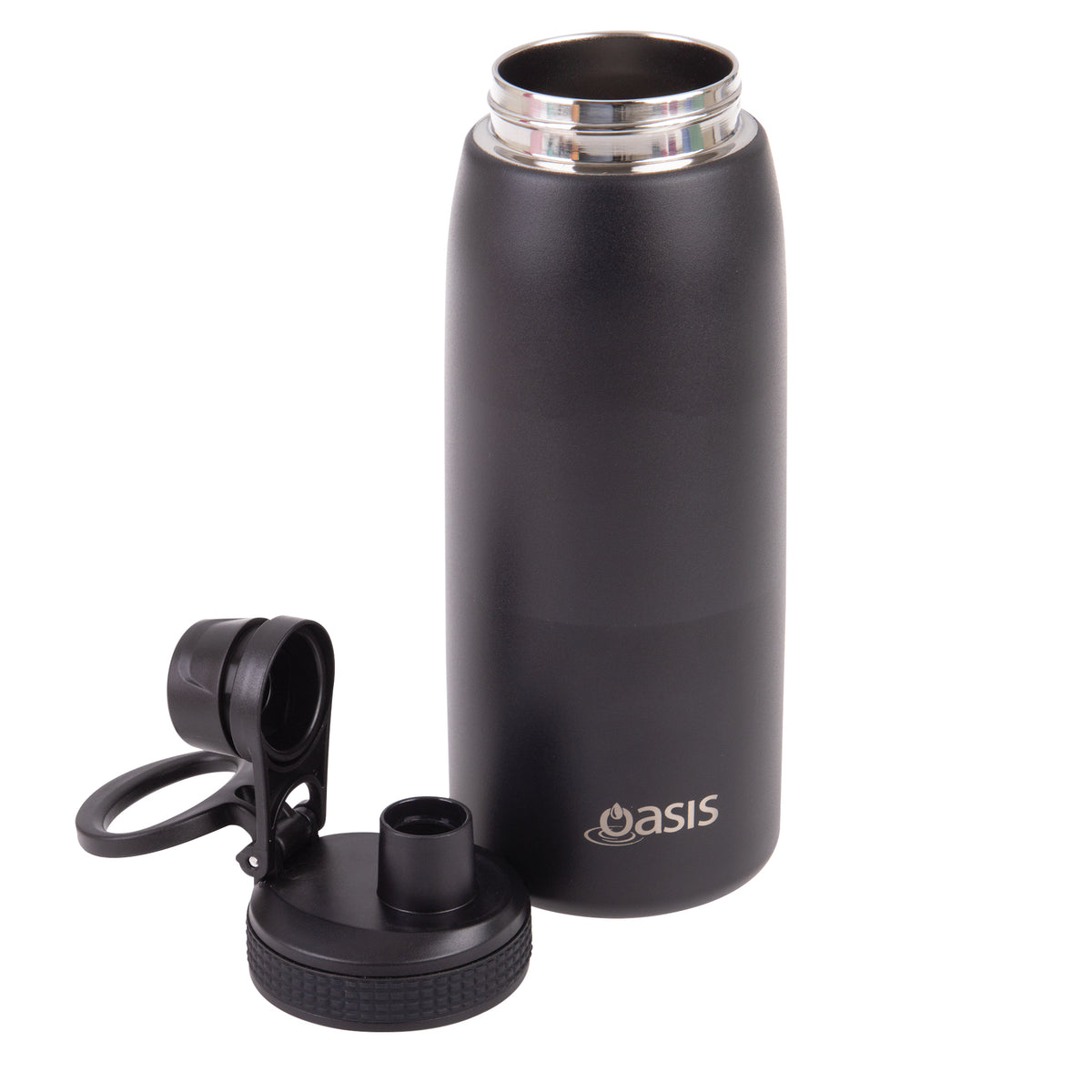 Oasis Insualted Sports Bottle With Screw Cap 780ml - Black - BentoBliss