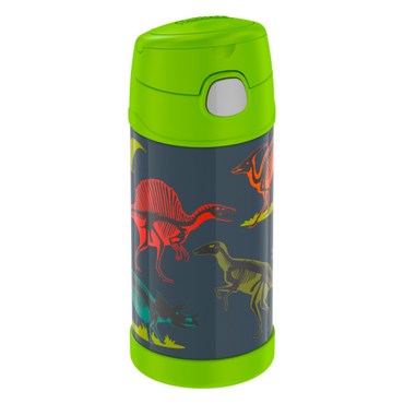 Thermos FUNtainer Insulated Drink Bottle 355ml - Coloruful Dinosaur - BentoBliss 