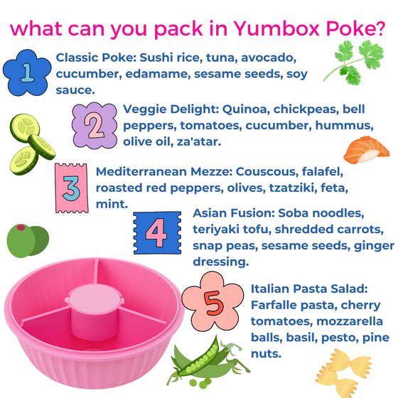 Yumbox Leakproof Poke Salad Bowl - Guava Pink - BentoBliss 